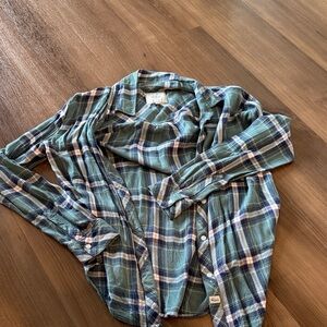 Rails Plaid Button-Up Shirt Size S
